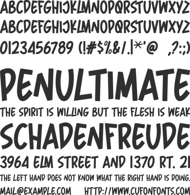 Spider Home font preview