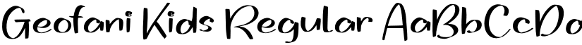 Geofani Kids Regular font