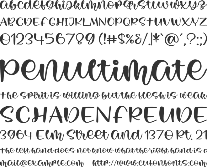 Dream Bear font preview