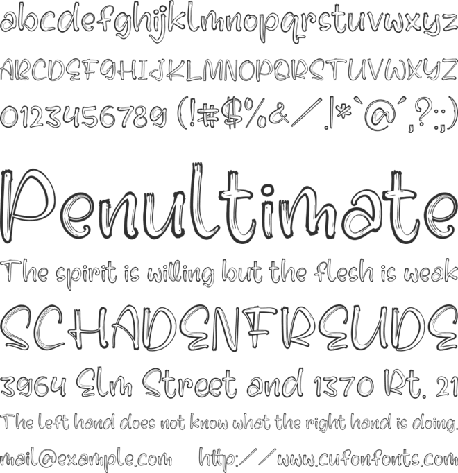 Happy Brush font preview
