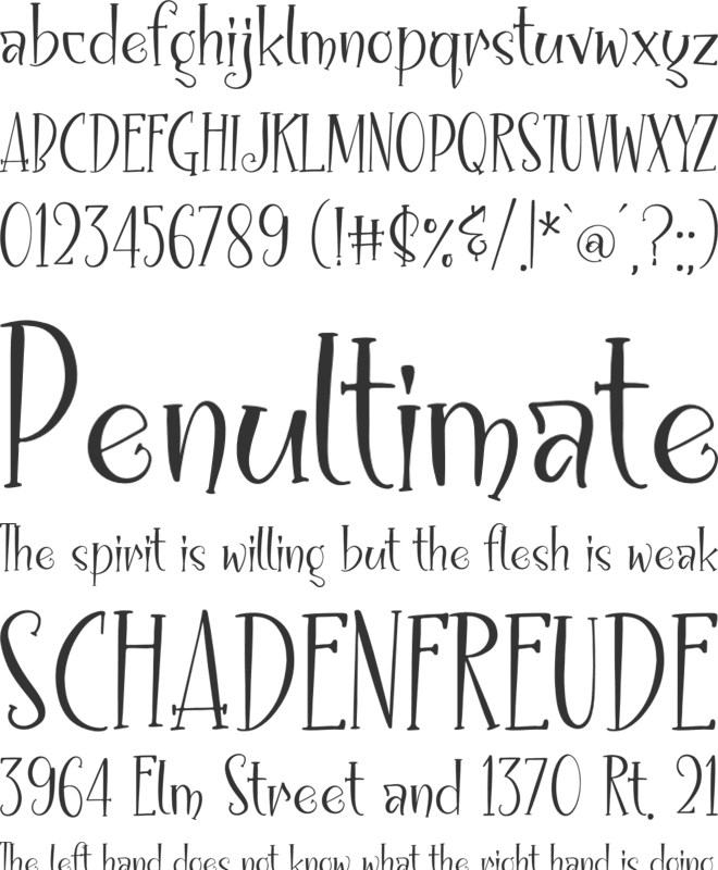 Night Ghost font preview