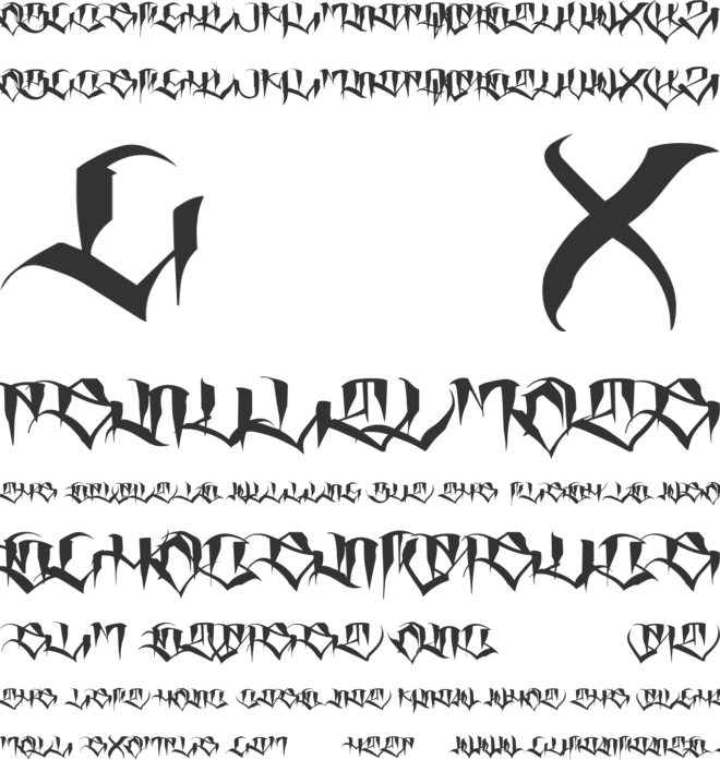 Saviors font preview