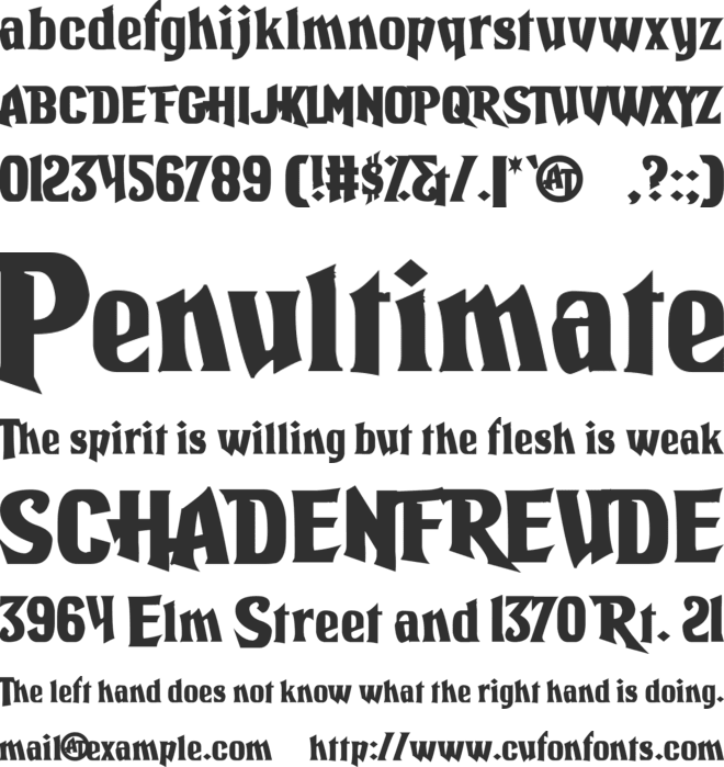 Breathe Fire III font preview