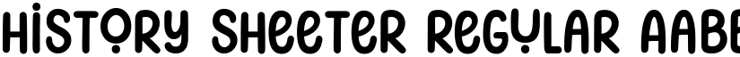 History Sheeter Regular font