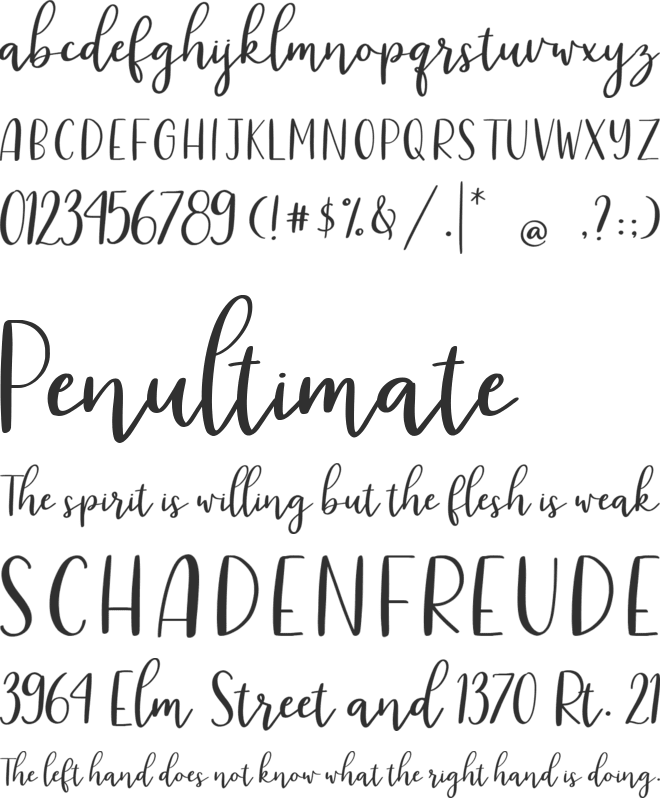 The Gingers font preview