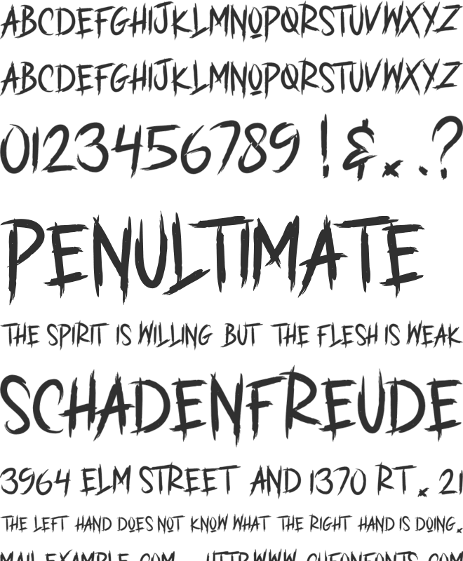 GHOST BRUSH font preview