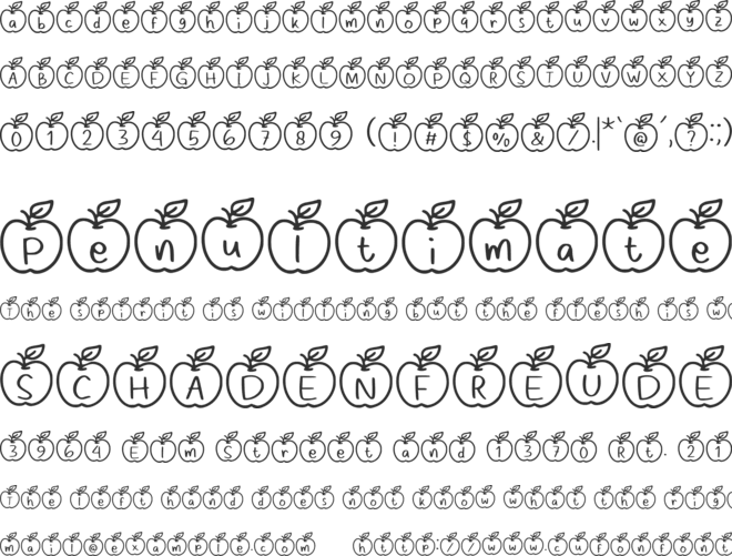 Apple Fruit font preview
