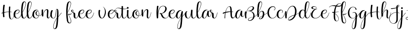 Hellony free vertion Regular font