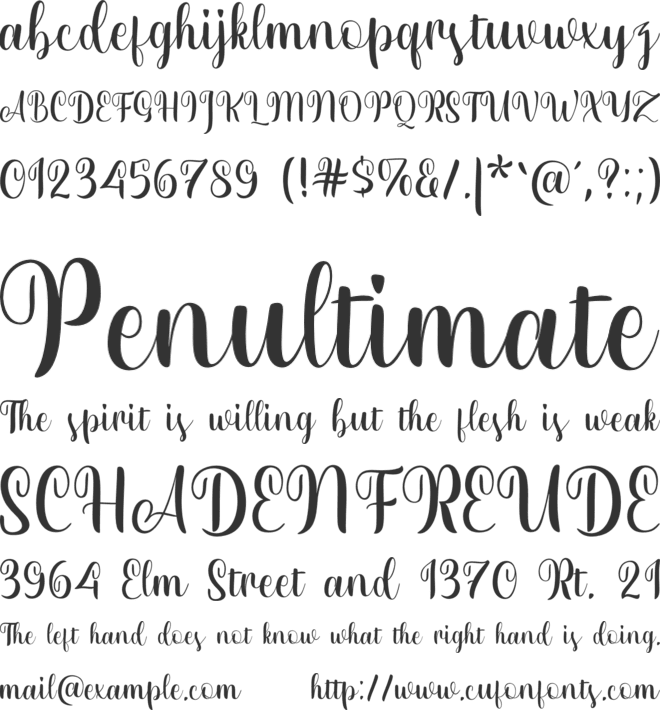 Vonetica font preview