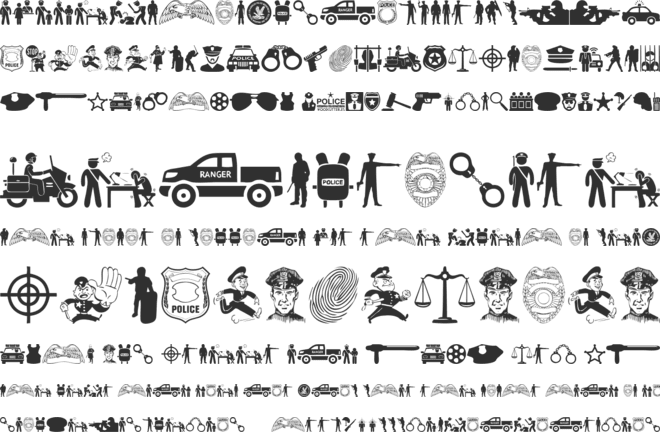 Police font preview