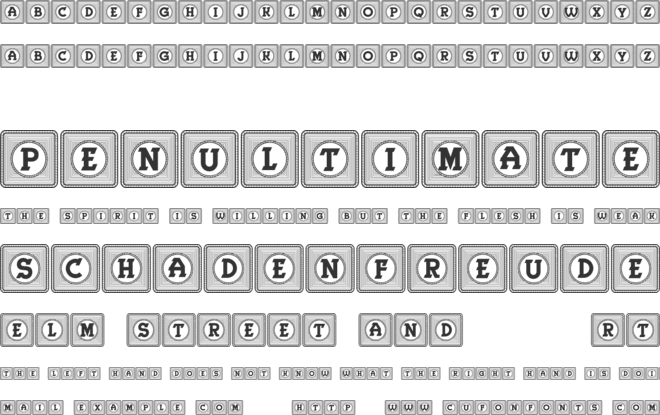 Herne Capitals font preview