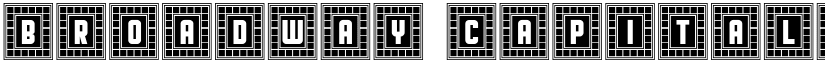 Broadway Capitals Regular font