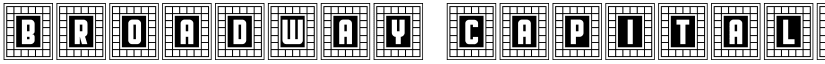 Broadway Capitals Light Regular font