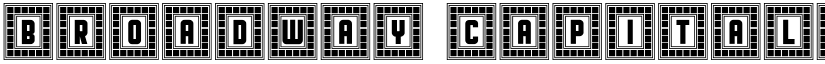 Broadway Capitals Light Negativ Regular font