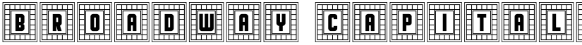 Broadway Capitals Negativ Regular font