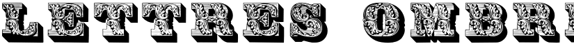 Lettres ombrees ornees Regular font