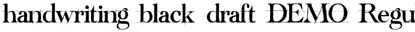 handwriting-black-draft_DEMO Regular font