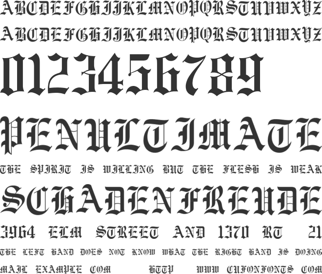 Vorname font preview