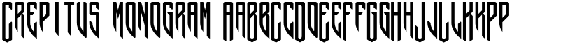 Crepitus monogram font