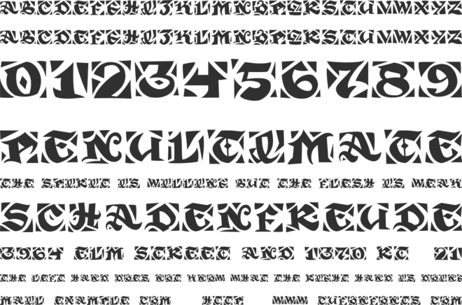 Sir Guppy font preview