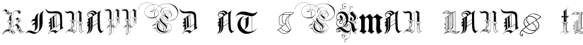 Kidnapped at German Lands Two Regular font