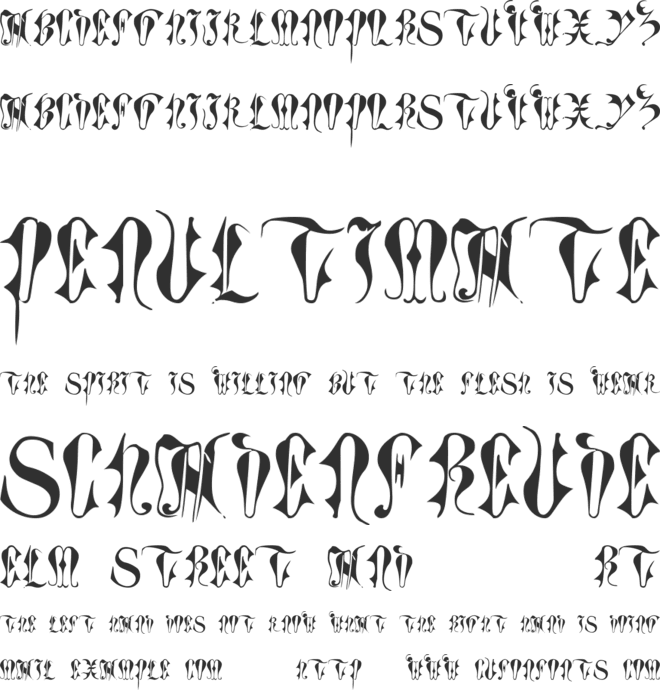 Tory Gothic Caps font preview