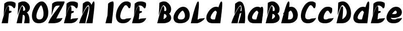 FROZEN ICE Bold font