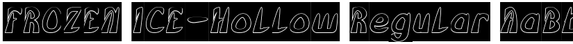 FROZEN ICE-Hollow Regular font