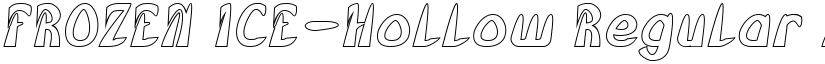 FROZEN ICE-Hollow Regular font