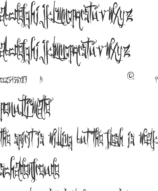 GothicFriends font preview