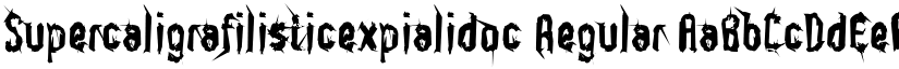 Supercaligrafilisticexpialidoc Regular font