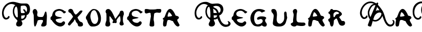 Phexometa Regular font