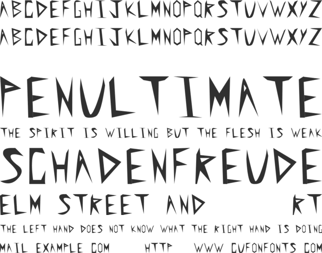 Spearhead font preview