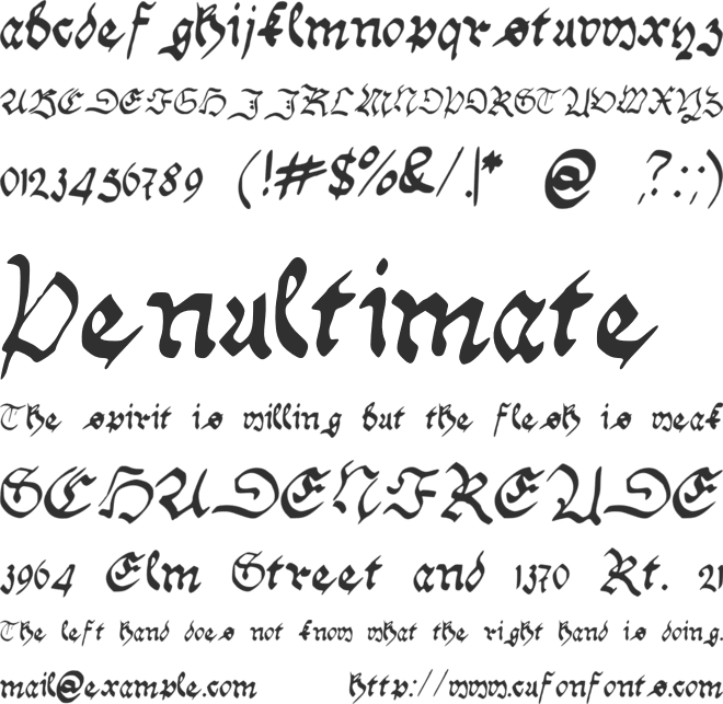 Handwriting_Schwabacher font preview