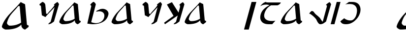 Anayanka Italic font
