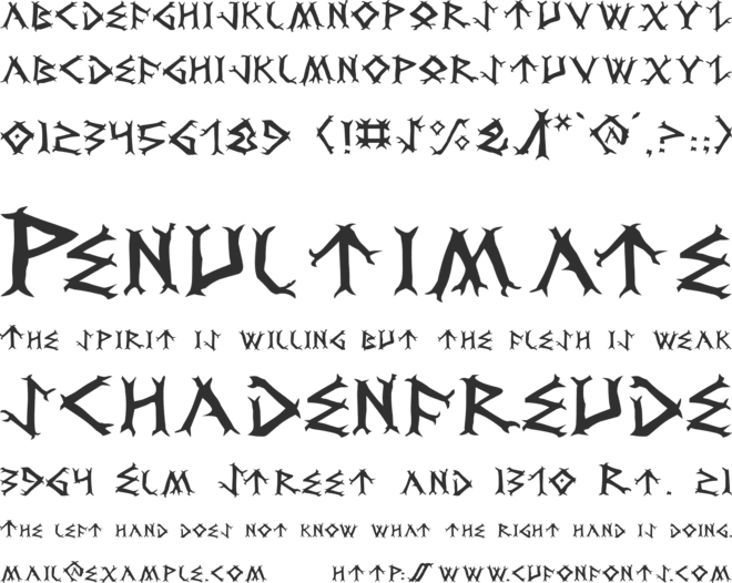 Dragon Order font preview