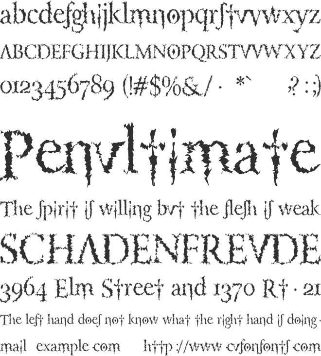 LucifersPension font preview
