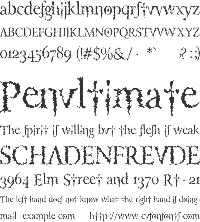 LucifersPension font preview