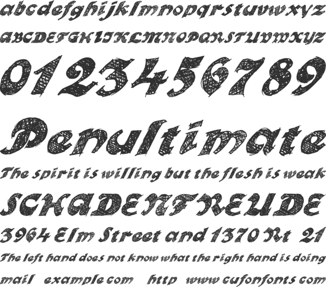 OttoLand font preview