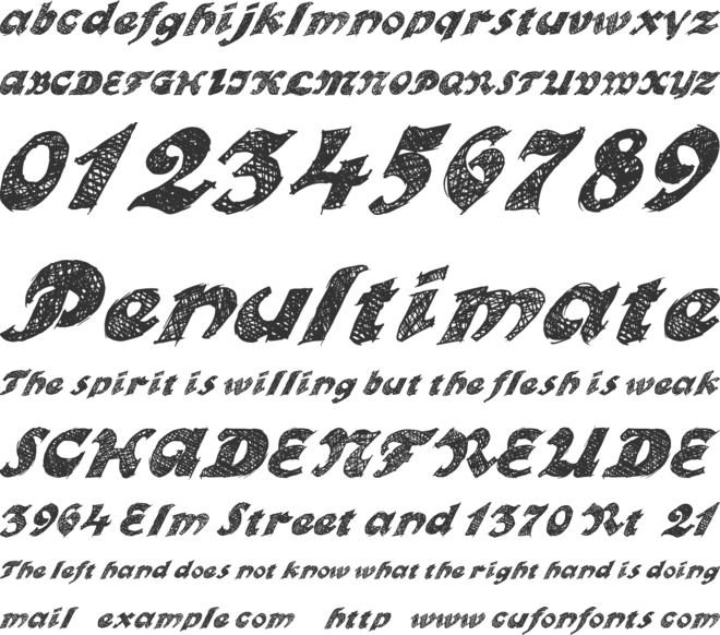 OttoLand font preview