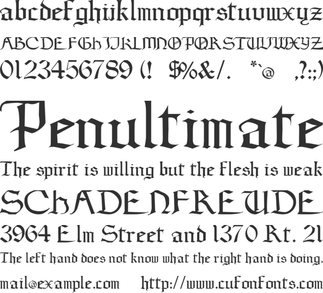gotic ween font preview