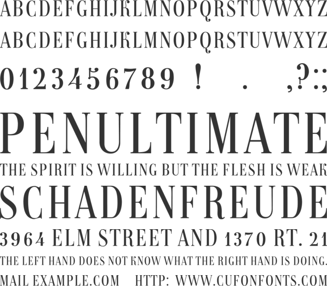 Magazine font preview