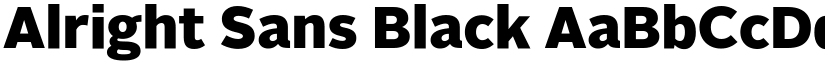 Alright Sans Black font