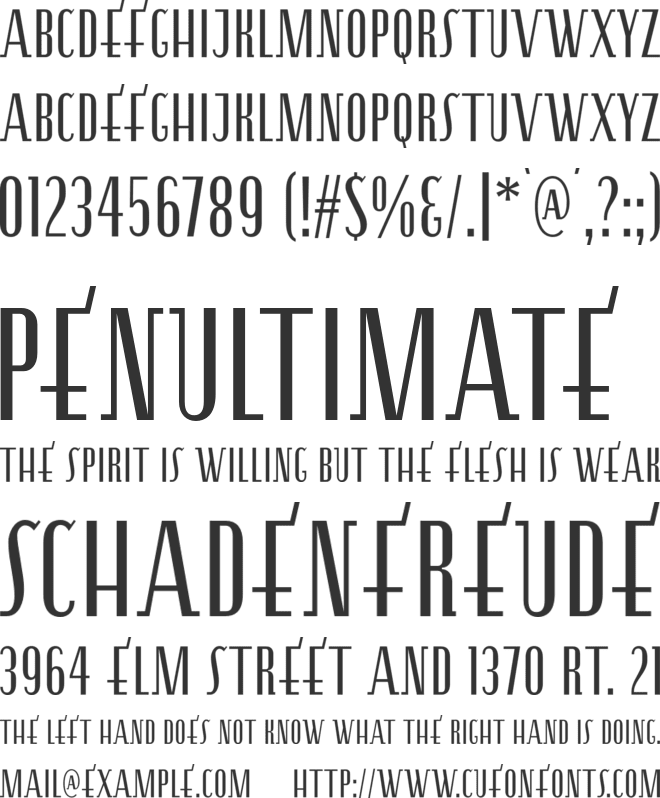 Esencia font preview