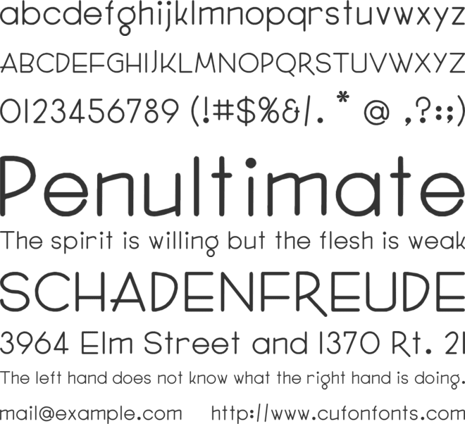 Gordon Heights font preview