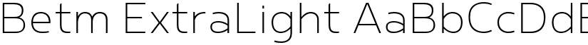 Betm ExtraLight font