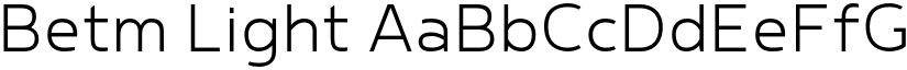 Betm Light font