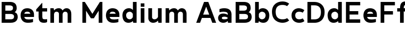 Betm Medium font