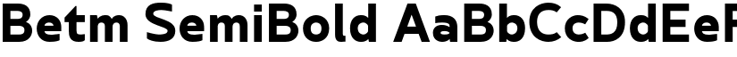 Betm SemiBold font