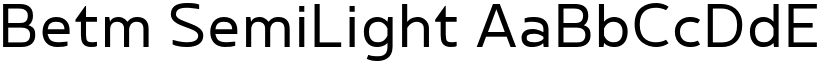 Betm SemiLight font